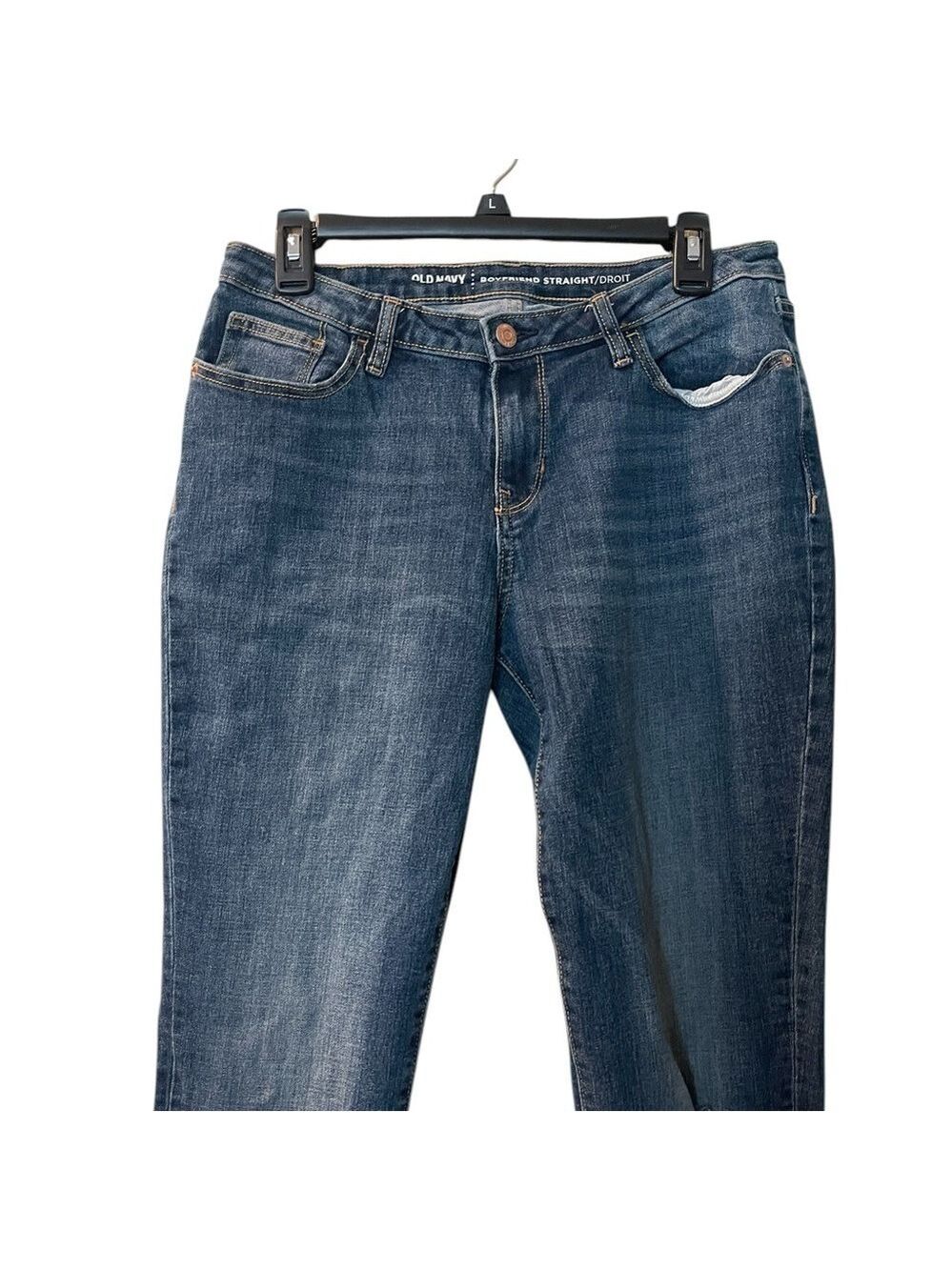 Old Navy Women’s Boyfriend Straight Denim Jeans Dark Wash Size: 6 Tall - Picture 6 of 8